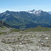 Alp de Confin, Mesolcina e San Bernardino dal Pass de Omenit.
