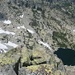 Tiefblick vom Monte d'Oro zum gleichnamigen See