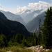 Vom Aufstieg nach Larecchia - unten rechts das Val Bavona, hinten das Valle Maggia