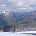 Blick nach Norden und hinab nach Zermatt