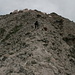 Aufstieg zum Precipice Peak - Auf dem Süd-Grat zum Vorgipfel.