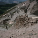 Abstieg vom Precipice Peak - Blick zum "Amphitheatre", welches im Abstieg vom Süd-Grat über den Grashang umgangen wird.