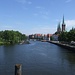 Lübeck vom Radweg aus betrachtet