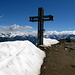Ein schönes Gipfelkreuz, aus massivem Stahl, auf dem Pizzo Molare 2585m.
