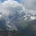 il ghiacciao di Morterasch,a destra il piz Morterasch e parte della Biancograd