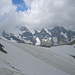 Bernina-Previus-Morteratsch dietro al "ghiacciaio" coperto
