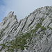 Auf dem Grat angekommen. Der höchste Punkt des Wiss Stöckli ist links im Bild und besteht aus kompaktem Fels.