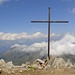 das einfache Gipfelkreuz;
im Hintergrund der Aletschgletscher