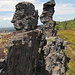 Vysoký kámen - Felsfiguren im Gipfelbereich.