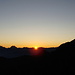 Der magische Moment: Sonnenaufgang über dem Rätikon, beobachtet vom Gipfel des Ful Bergs