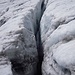 Les crevasses rescapées du glacier de la Tour Salière