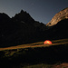 Notte in solitaria in tenda ai piedi del Piz Prevat