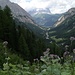 Blick durch das Val di Contrin Richtung Canazei