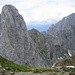 die höchsten Tannheimer: links Gimpel (2173 m) und rechts die Köllenspitze (2238 m)