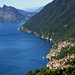 Beim Aufstieg zum Monte dei Pizzoni bieten sich immer wieder wunderbare Teifblicke auf den Lago di Lugano
