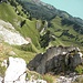 Ziemlich schroffe Felsgebilde