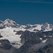 Das 4000-er Panorama mit Matterhorn, Dent d'Hérence, Mont Blan, Grand Combin & Dent Blanche