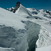 Rimpfischhorn mit grosser Gletscherspalte
