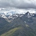 Blick zum Piz Languard; dahinter die Bernina-Gruppe - mehrheitlich in den Wolken