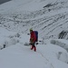 In der Spaltenzone des Langgletschers bei 2700m beim Abstieg