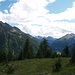 Aufstieg von Lavin zur Linardhütte: Blick das Engadin rauf...