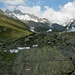 Blick von der Jamtalhütte (2165m) zum Fluchthorn. Rechts ist der Süd- oder Hauptgipfel (3398,0m), links der fast gleich hohe Mittelgipfel (3397m).