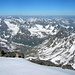Tiefblick vom Fluchthorn / Piz Fenga (3398,0m) ins Jamtal und Panorama zu den Gipfel Vorarlbergs.