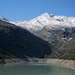 Im Hintergrund Joderhorn 3035m, Monte Moro Pass 2853 m und Monte Moro 2985 m