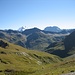 Vue en direction du Val Ferret Suisse. En arrière-plan, le Grand Combin et le Mont Vélan