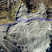 Ausschnitt zeigt meine Route (blau) von der Alp Scharboda bis zur Fuorcla. Gelb ist eine optimalere Route eingezeichnet.