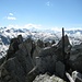 Ausblick vom Gipfel Monte Prosa 2737m Richtung der Walliser 4000er