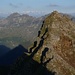 Verbindungsgrat zum Groven W-Gipfel. Links über P. di Claro und T. Rosso die Walliser Alpen
