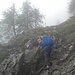 Dank der Klettersteigsicherung trotz Nässe recht gut zu begehen
