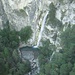 nun von oben betrachtet, der Wasserfall nahe bei Turtmann