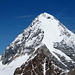 Königgspitze: die schräge Schneerinne von links in die Bildmitte führt in die lange Gipfelflanke