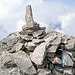 Poncione di Braga (2864 m), ometto e gamella di vetta