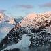 Königspitze und Monte Zebru im Morgenlicht