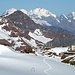 Das Bernina-Massiv am Horizont ist zum Greifen nah - im Vordergrund die Casatihütte
