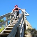 die Treppe zum Aussichtspunkt auf dem Guggershörnli