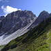 Blick vom Pinnisjoch (2370m) Richtung Kalkwand,Ilmspitzen.