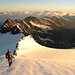 Abstieg auf der Aufstiegsroute Richtung Grauhorn 3260m