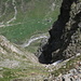 Looking down to Innersäss from the ridge between Hüreli to Pischa