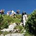 Leichtes Gekraxel im Aufstieg zum Roslenfirst