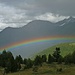 Wunderschöner Regenbogen beim Aufstieg zur Zufallhütte.