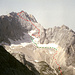 Hier nochmal die Zugspitze mit dem Versuch einer Topo: dem von mir "geschätzten" Verlauf des Klettersteigs