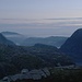 Gipfelausblick Richtung Hardangerfjord nach Sonnenuntergang...