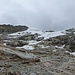 Rückblick zum Gletscher, Uebergang auf die Moräne