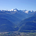 Val d'Anniviers mit dem Kranz der Walliser Alpen