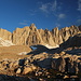 Im Aufstieg am Trail Camp - Blick zum Kamm zwischen Trail Crest und Mount Whitney.