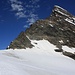 Jawohl, der Berg gehört nun uns!<br /><br />Rückblick unterhalb der Wetterlücke (3174m) von Inner Talgletscher über den 500m hohen felsigen Teil des Westgrates vom Lauterbrunner Breithorn. Schön war's! :-)